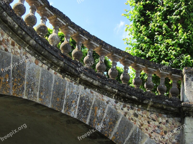 Villandry Chateau Bridge Railing Stone