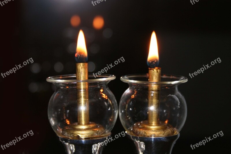 Candles Light Gloomy Longing Hanukkah