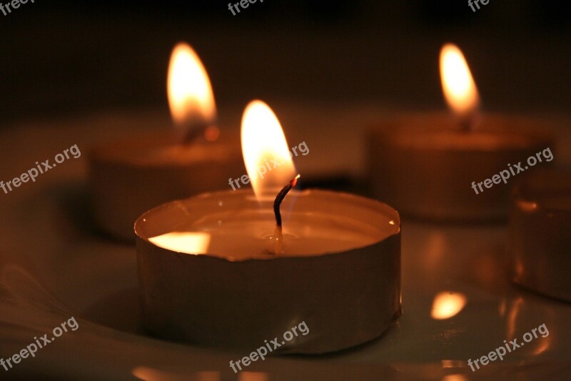 Candles Light Gloomy Longing Free Photos