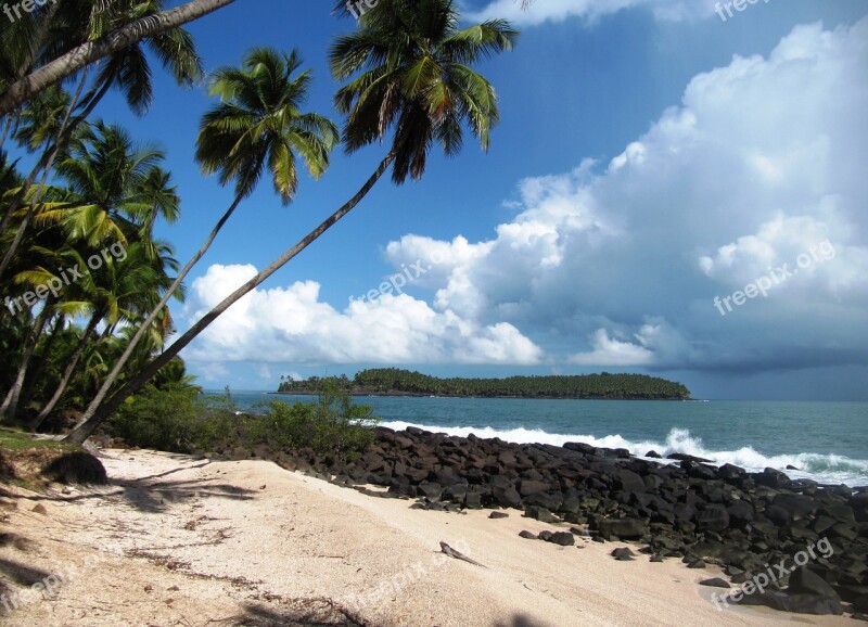 Beach Islands Of Salvation Guyana Landscape Saint Joseph Island