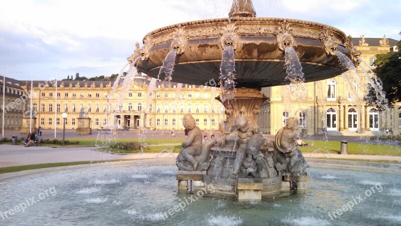 Stuttgart Germany Fountain Deutschland Europe