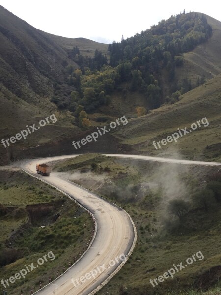 Winding Road Qinghai The Scenery Free Photos