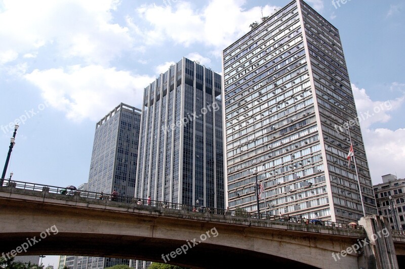 São Paulo Anhangabaú Tea Viaduct Old Center Free Photos