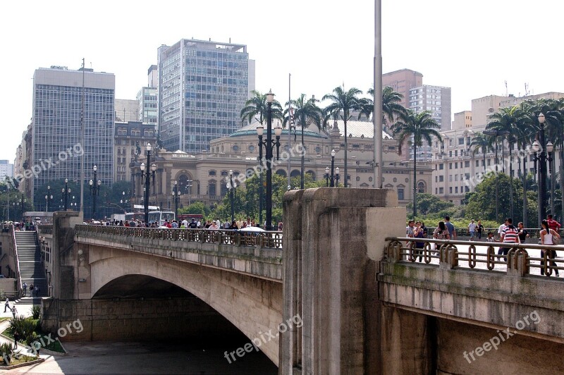 São Paulo Anhangabaú Tea Viaduct Old Center Free Photos