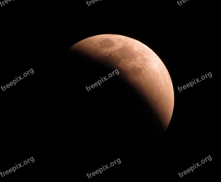 Eclipse Moon Sky Astronomy Lunar