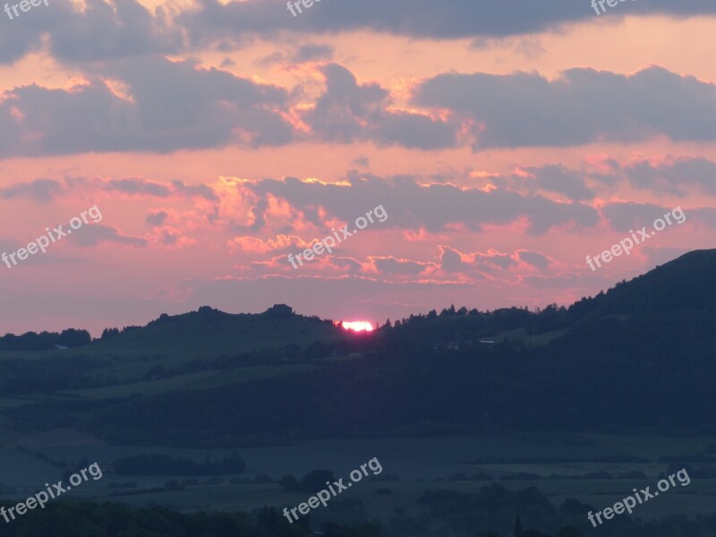 Sunrise Landscape Hill Morgenstimmung Sun