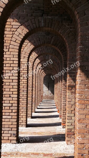 Fort Tunnel Bricks Old Ancient