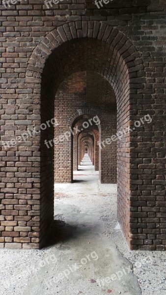 Fort Tunnel Bricks Old Ancient