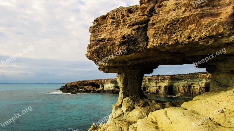 Cyprus Cavo Greko National Park Sea Caves Free Photos