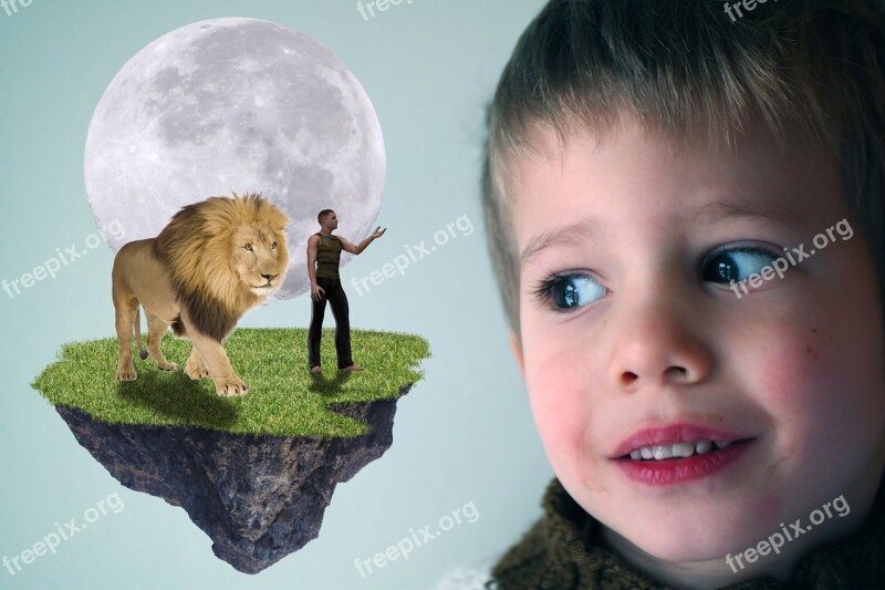 Child Baby Fantasy Lion Man