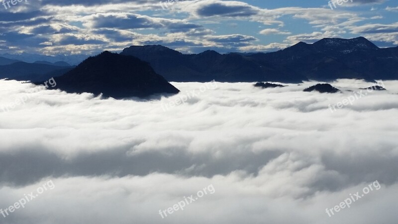 Light Snowfall Mountains Alpine Nature Hiking