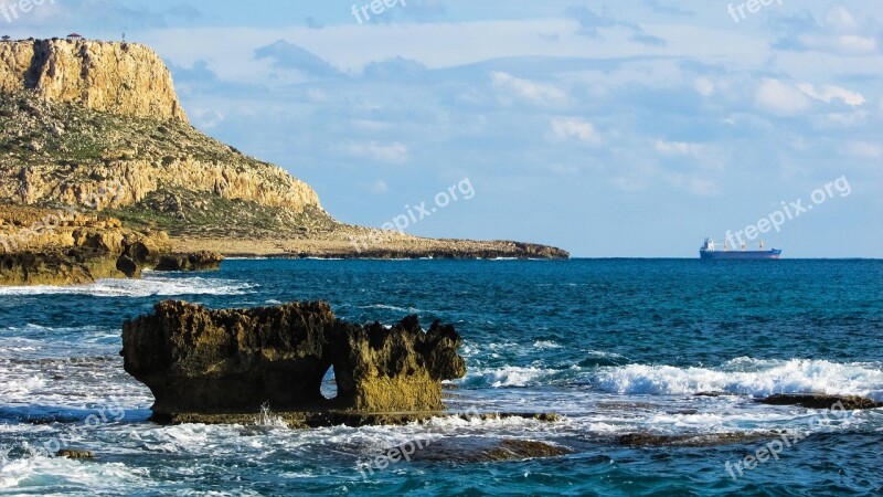 Cyprus Cavo Greko Rock Cape Coastline