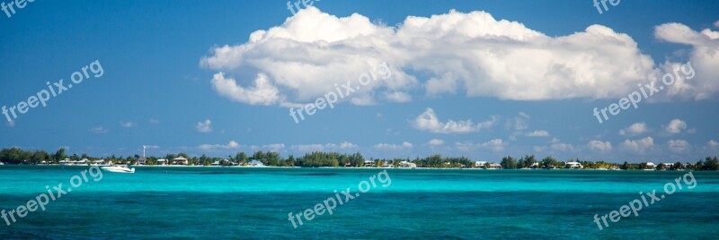 Grand Cayman Water Clear Caribbean Panorama