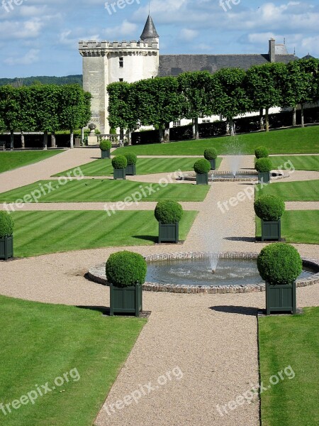 Villandry Chateau Loire France Garden