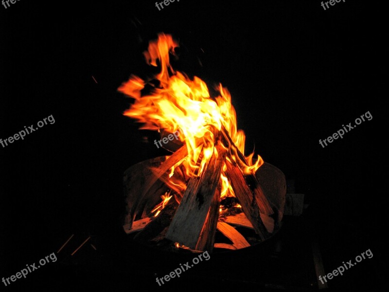 Fire An Outbreak Of Night The Flame Glow