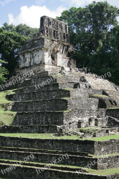 Palenque Prehispanic Mayan Ruins Mexico