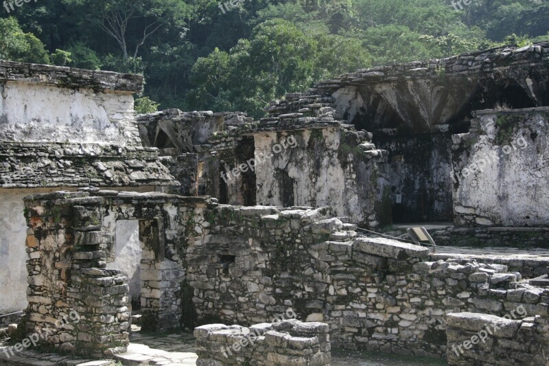 Palenque Prehispanic Mayan Ruins Mexico