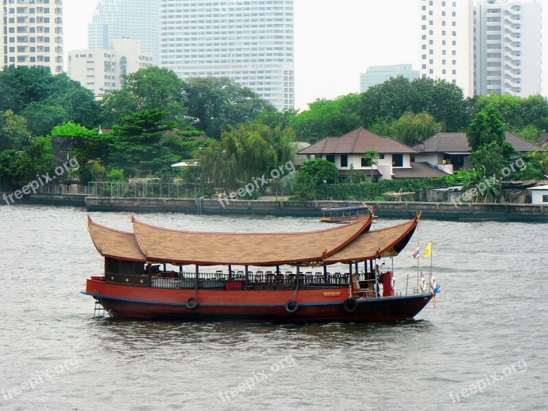 Thailand Bangkok River Water Boat