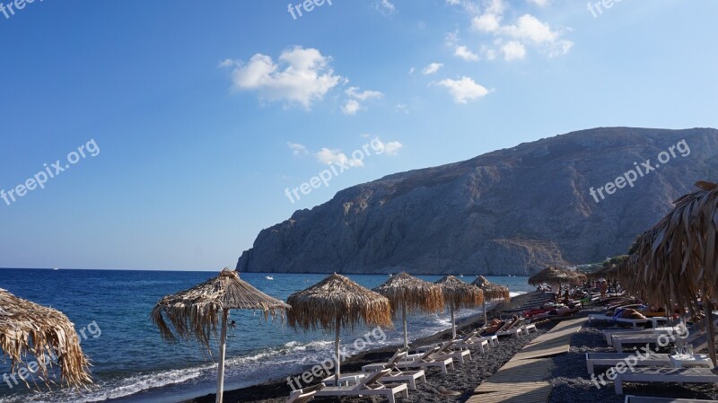 Greece Sea Beach Santorini Will