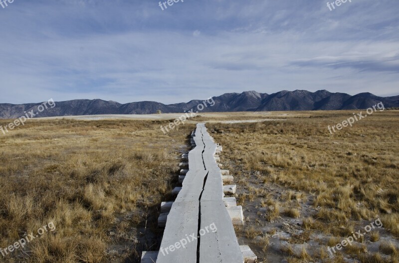 Path Landscape Mountains Sky Blue