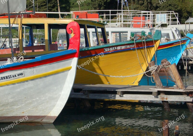 Boats Colour Harbour Water Sea