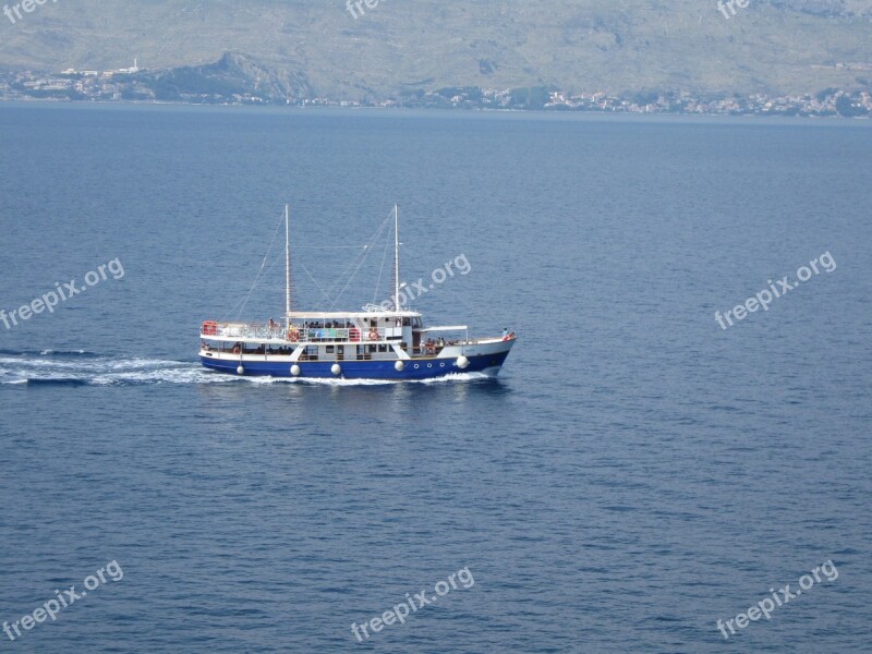 Ship Sea Croatia Sea View Free Photos