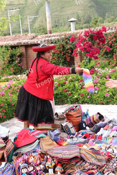 Peru Woman Craft Peruvian Latin