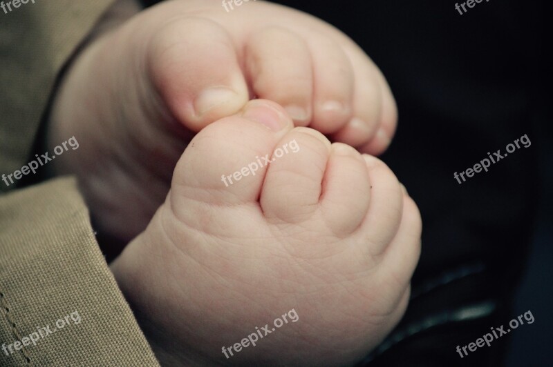 Baby Feet Toes Tiny Curled