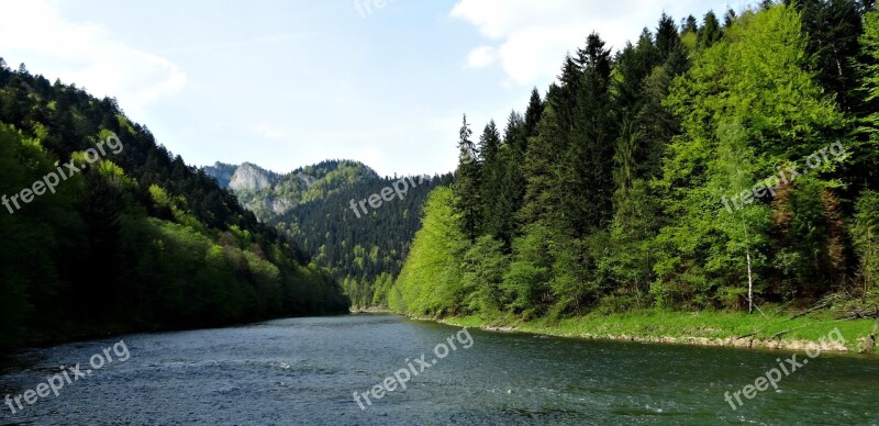 Pieniny Spring Dunajec Landscape Nature