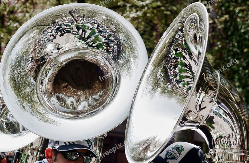 Brass Band Reflections Tuba Sousaphone Rally