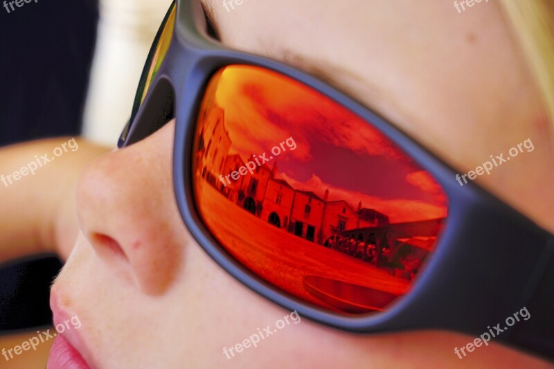 Sunglasses Boy Child Relax Reflection