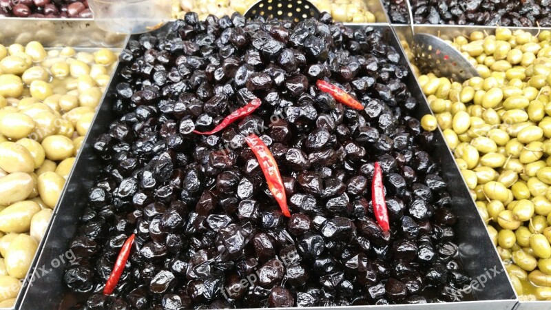 Olives Market Black Olive Food Branch