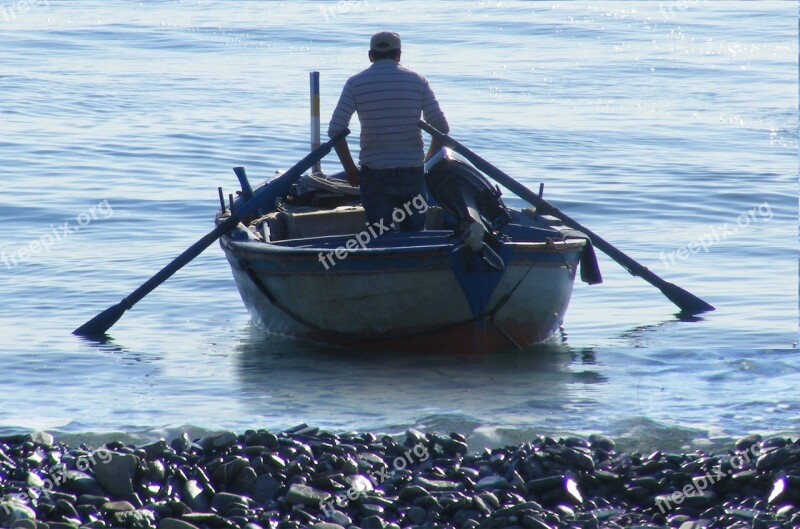 Fisherman Boat Beach Porto Montegiordano Marine