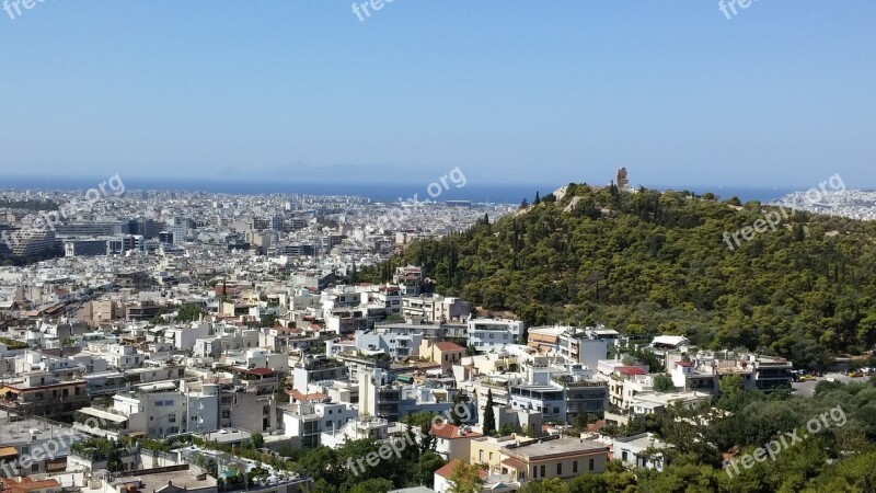 Athens View Landscape Greece Free Photos