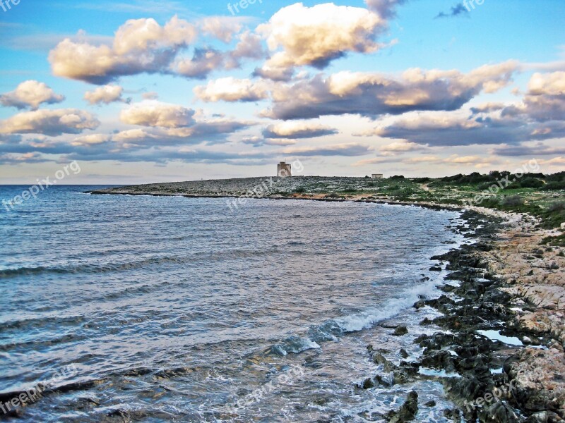 Coast Ocean Tower Castle Sky