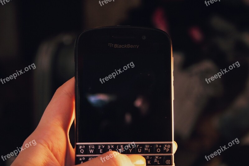 Phone Blackberry Display Hand Screen