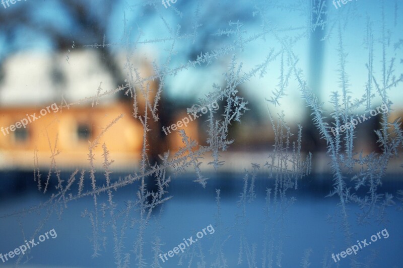 Winter Frost Work Window Cold Ice