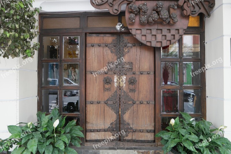 Moon Wood Door Gate Entrance Classic