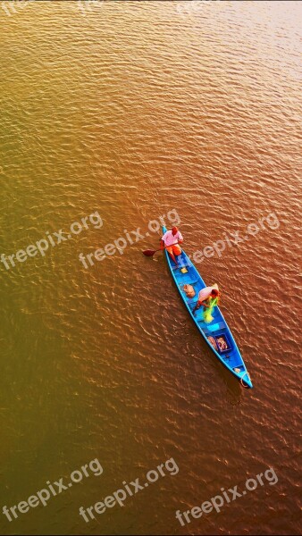 Nature Fisherman Water Boat Canoe