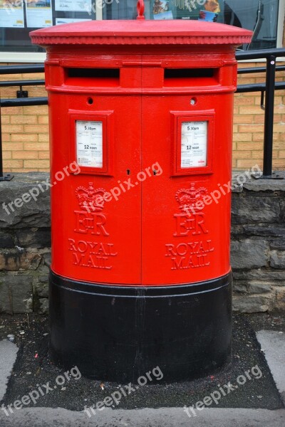 Mail Box Post Box Red Double British