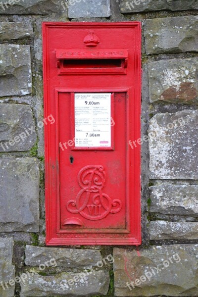 Letter Box Red Postal Mailbox Box