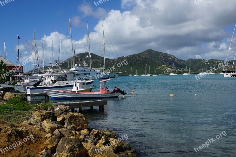 Antigua Caribbean Port Boat Sea