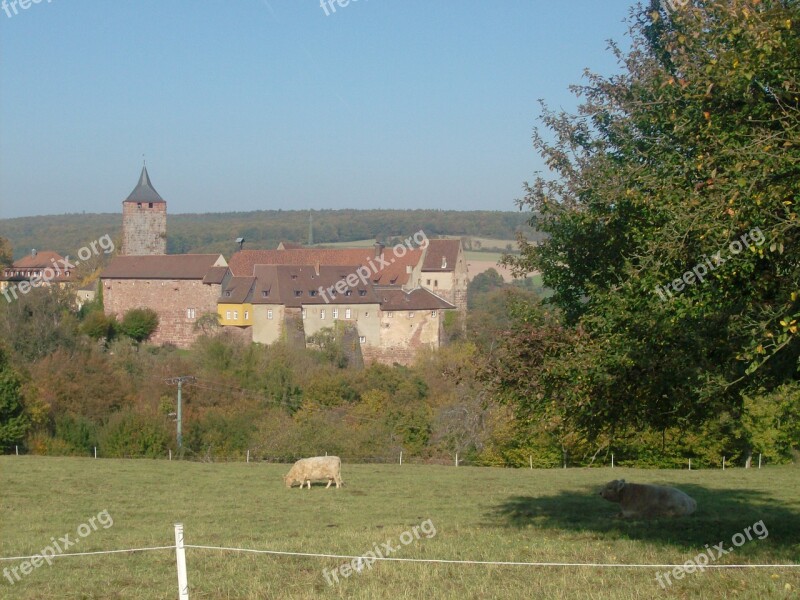 Burg Rothenfels Place Bavaria Nature Landscape