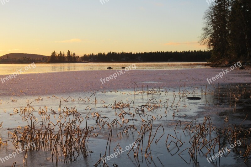 Sweden Winter Soutujärvi Norrbotten Snow