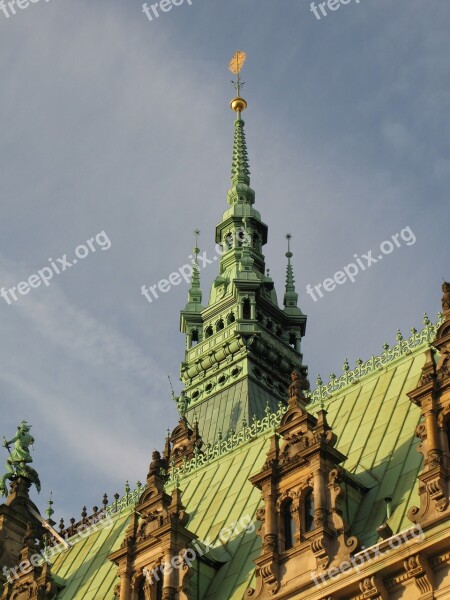 Hamburg Town Hall Turret Tower Nepal