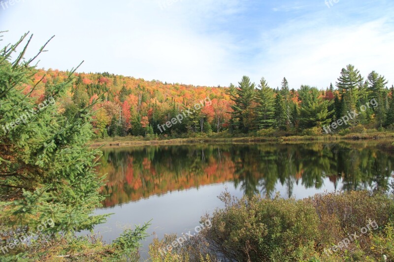 Landscape Québec Lake Camping Nature