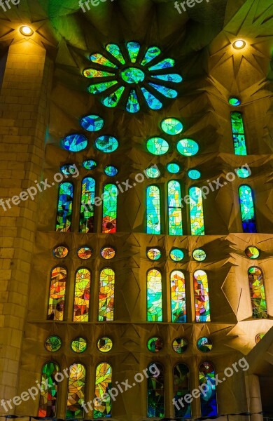 Sagrada Familia Cathedral Barcelona Architecture Church Famous