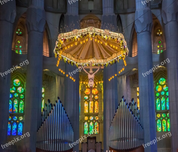 Sagrada Familia Cathedral Barcelona Architecture Jesus Christ Church Famous