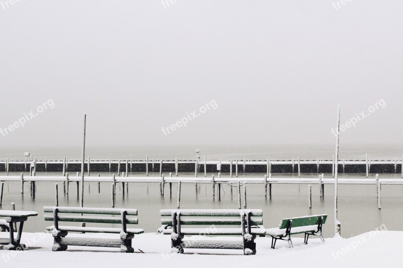 Lake Snow Outlook Winter Landscape