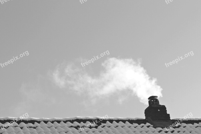 Roof Smoke Winter Energy Consumption Wintertime